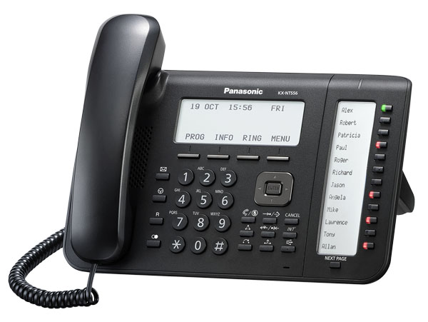 KX-NT556B  Администраторски IP телефон със 6-линеен LCD дисплей